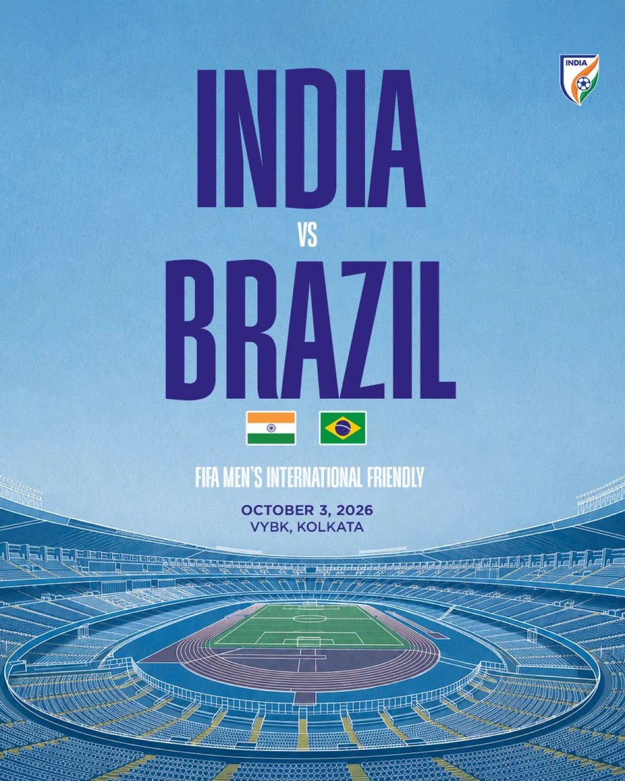 Latest news image for "Brazil to Play Their First-Ever Football Match in India at Salt Lake Stadium"