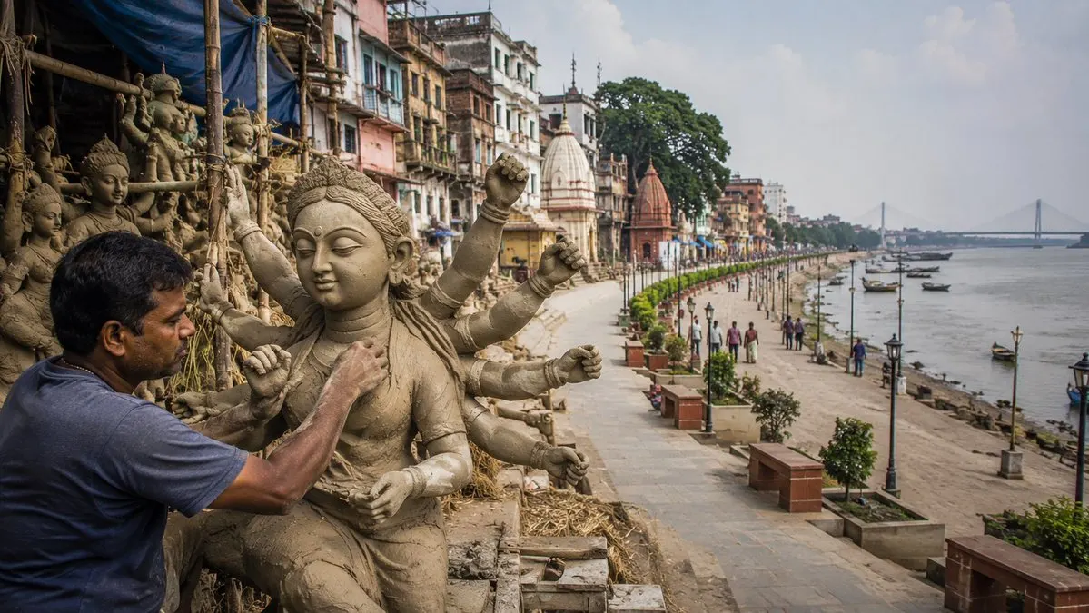 Latest news image for "Kumortuli Set for ₹10 Crore Redevelopment Ahead of Durga Pujo"
